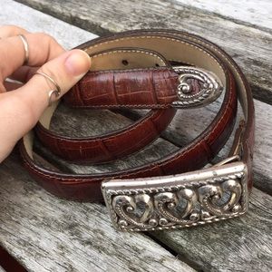 Vintage Brown Leather Belt